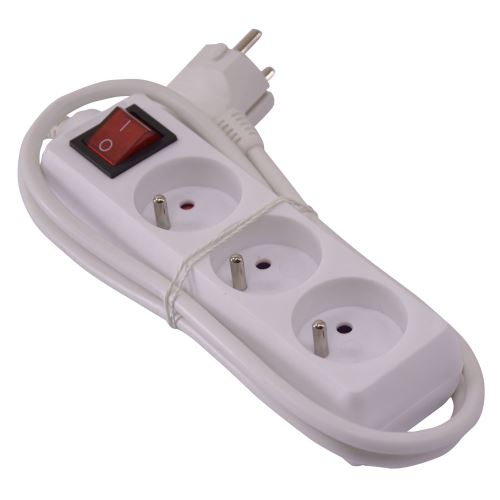 Bloc 3 prises 3g*1.0mm + interrupteur - I-Watts