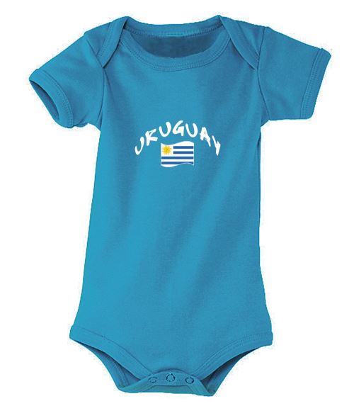 Supportershop Uruguay Body Aqua Mixte Bébé, Bleu Aqua, FR : (Taille Fabricant : 6-12 Mois)