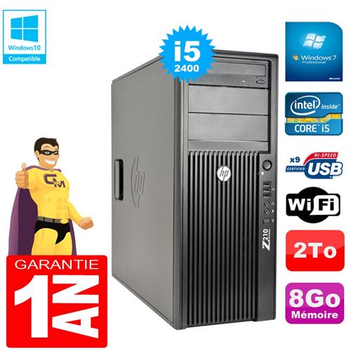 Pc tour hp workstation z210 i5-2400 ram 8go disque 2to graveur dvd wifi w7 État correct - Hewlett-Packard reconditionné disponible sur Fnac