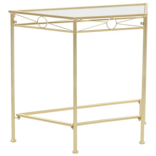 vidaXL Table d'appoint Style vintage Métal 87 x 34 x 73 cm Doré