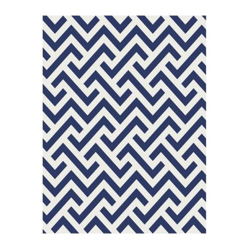 HARRY Tapis intérieur / extérieur - 150x200 cm - Bleu et blanc