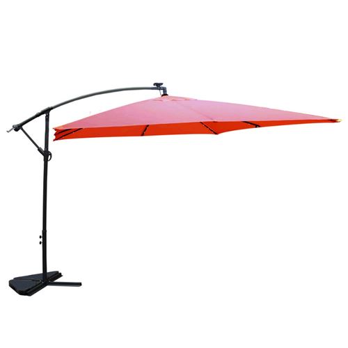 Solenzara parasol terracotta droit carré 3 x 3 m led