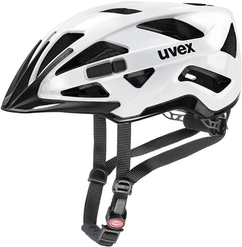 uvex Active Casque de Bicyclette Unisex-Adult, White Black, 52-57 cm