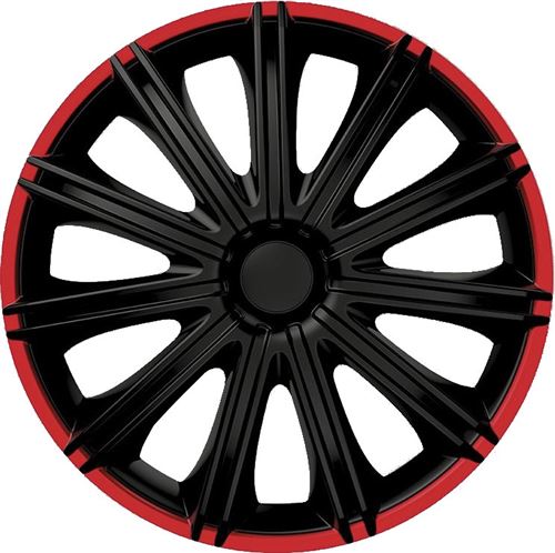 AutoStyle enjoliveurs Nero 13 pouces ABS noir / rouge lot de 4