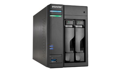 ASUSTOR AS6302T - NAS-server - 2 bays - SATA 6Gb/s / eSATA 6Gb/s - RAID 0, 1, JBOD - RAM 2 GB - Gigabit Ethernet - iSCSI ondersteuning