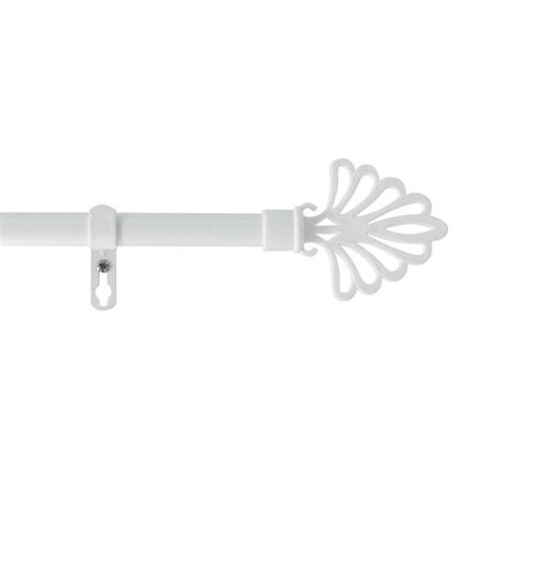 Paris Prix - Kit Tringle Déco Extensible fika 120-210cm Blanc