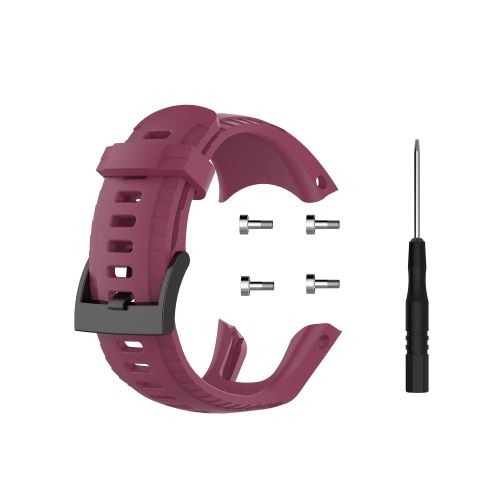 Générique Bracelet De Montre Connectée En Silicone Pour Suunto 5 - 22,5 Mm - Bordeaux - Image 3
