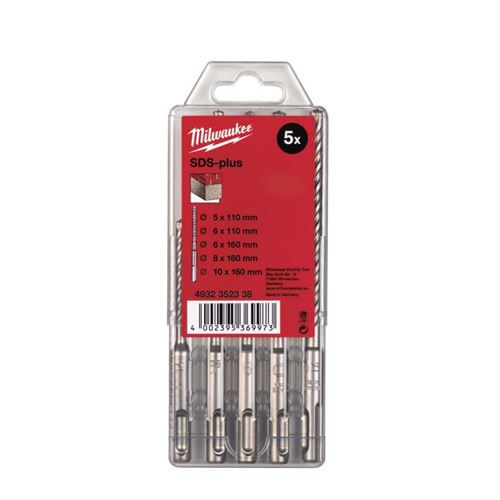 Milwaukee Coffret de 5 forets SDS Plus pour perceuse perforatrice avec étui de rangement transparent - Image 4