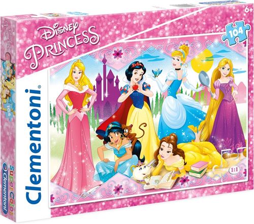 Clementoni - 27086 - Supercolor Puzzle - Princess - 104 Pièces - Disney