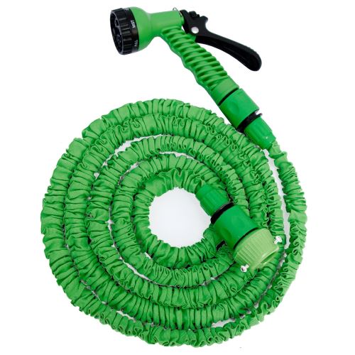 eyepower Tuyau d'Arrosage Élastique 2,5m-7m incl Pistolet d'arrosage 7 jets Tuyau d'Irrigation pour