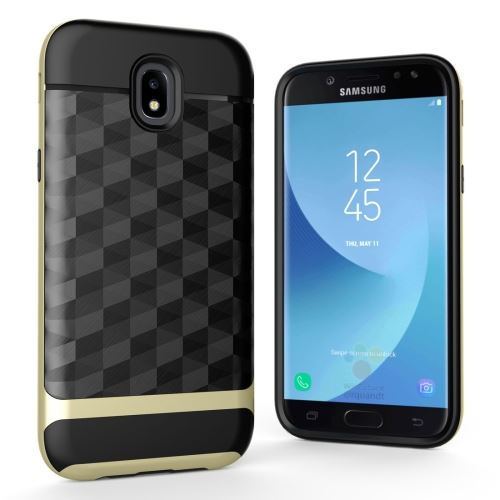 Galaxy J7 (2017) Coque Protection TPU Combinaison Effet Diamant Doré ALS51876