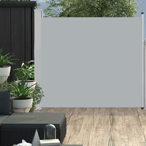 Auvent latéral rétractable de patio 170x300 cm Gris