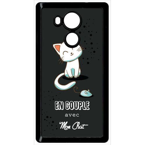 Coque Huawei Mate 8 En Couple Avec Mon Chat Fond Noir