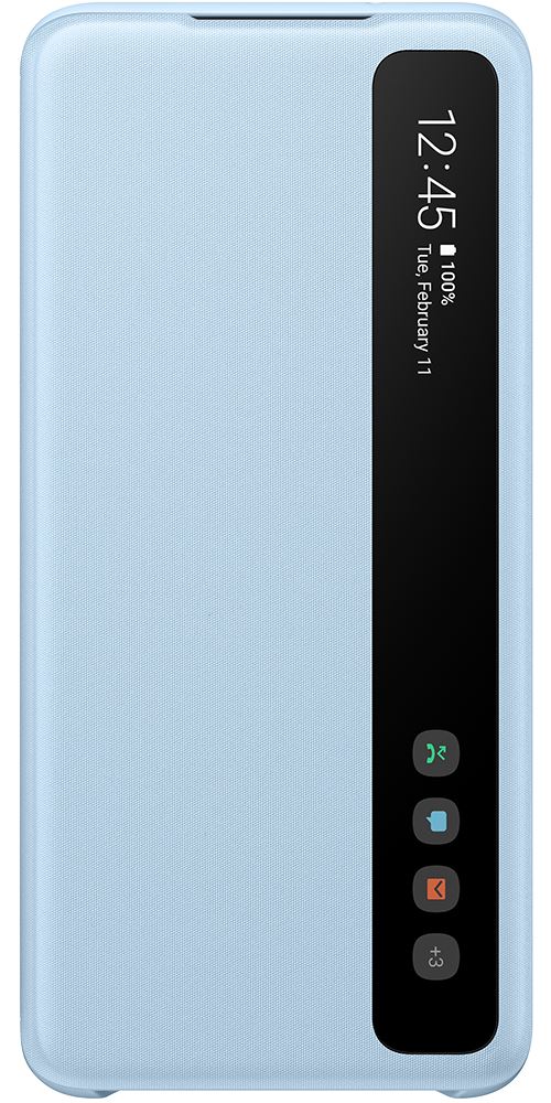 Samsung Clear View Cover Ef-Zg980 - Étui à Rabat pour Téléphone Portable - Bleu Ciel - pour Galaxy S20, S20 5G