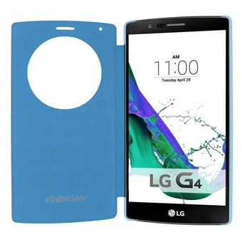 Housse Portefeuille Bleue Pour LG G4 - Coque Flip View Cover Avec Protection écran - Neuve