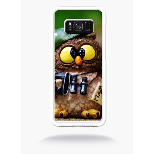 Coque Chouette Compatible Samsung S8+ Bord Transparent