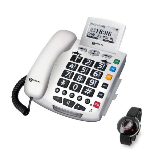 Geemarc Serenities - Téléphone filaire avec ID d'appelant/appel en instance