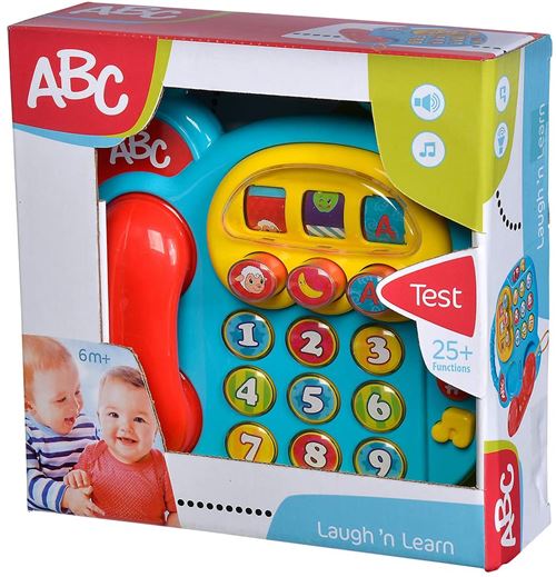 Non Communiqué Bleu Telephone D Eveil Avec Sons Et Écran Rotatif