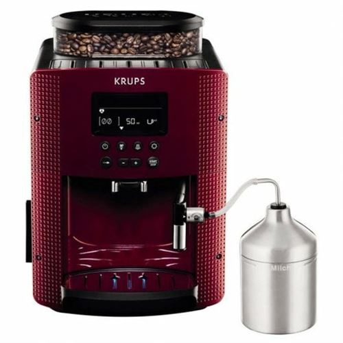 Krups EA8165 - Machine à café automatique avec mousseur à lait - 15 bar - Rouge pistil
