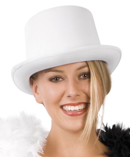 Chapeau Haut de forme Blanc - Image 3