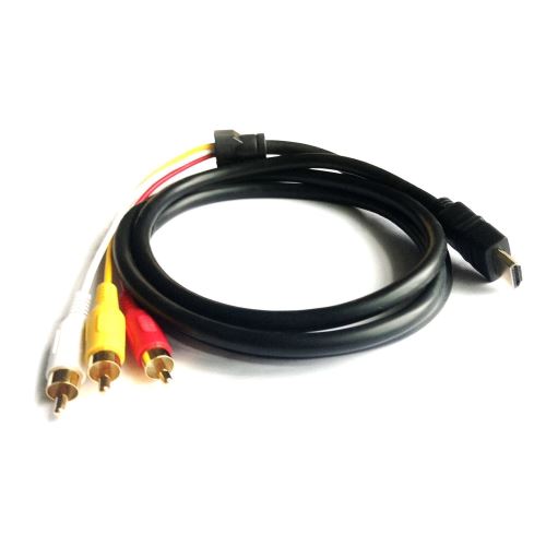 Connectique Audio / Vidéo Straße Tech Câble HDMI vers RCA - 1080P -  Conversion HD pour Décodeur vers 3 RCA + Adaptateur av péritel - 3 RCA +  s-vidéo - ®