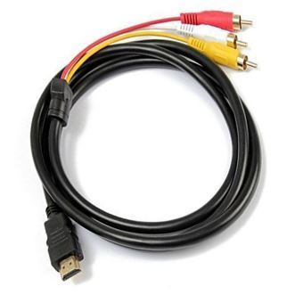 Connecteur HDMI vers 3 RGB/RCA composant, adaptateur vidéo audio numérique  convertisseur de signal pour HDTV tO AV – Portable