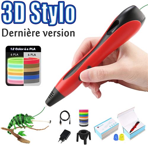 Stylo 3D pour Enfant Stylo 3d Professionnel avec 12 couleurs de Filament PLA  175mm avec Livre de Dessin 3D et Protège doigts - Cdiscount Informatique