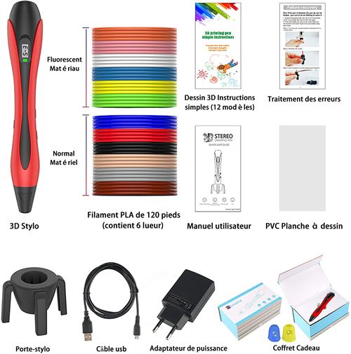 Kit stylo 3D avec filaments à petit prix
