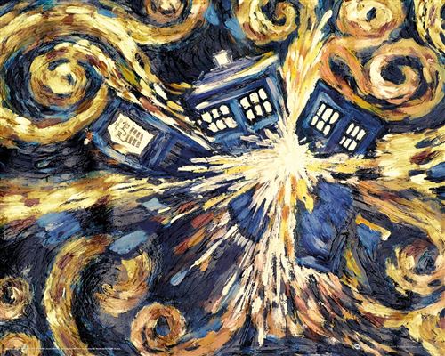 Affiche Mini Doctor Who Exploding Tardis 40x50cm
