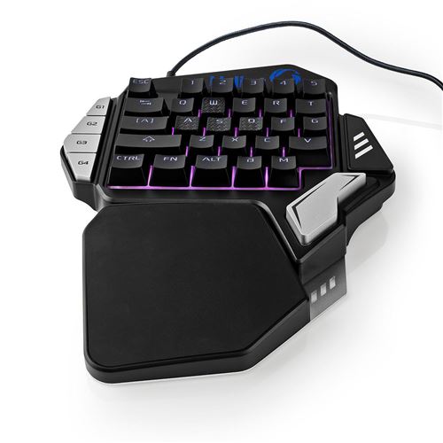 NEDIS Comparer Clavier de Jeu à Une Seule Main | Éclairage RVB | 33 Touches programmables