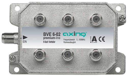 Axing bve 6-02 splitter distributeur repartiteur 2 voies sorties pour fm catv télévision numérique par câble (5-1000 mhz)
