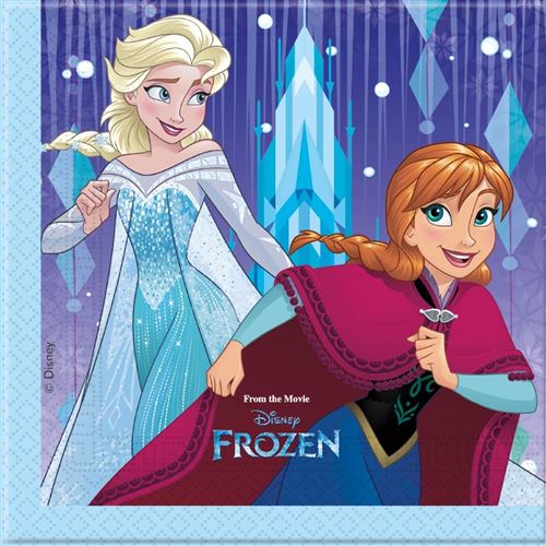 Disney serviettes congelée 20 pièces 33 cm bleu