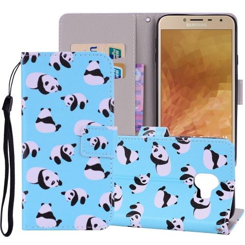 Galaxy J4 (eu Version) (2018) Housse Etui Cuir Pu Panda Bambou Als89473