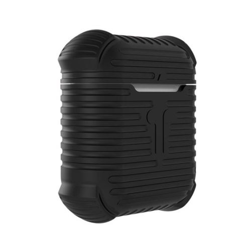 Coque en silicone WISETONY épais et antichoc pour Apple AirPods - Noir
