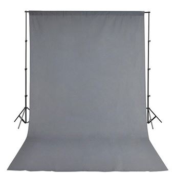 Menik D 36 Support De Fond Fond De Studio En Tissu Gris 3 X 4 M