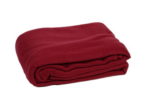 Comptoir du Linge POL22BOR Couverture Polaire 220 x 240 cm-350g/m2- Bordeaux