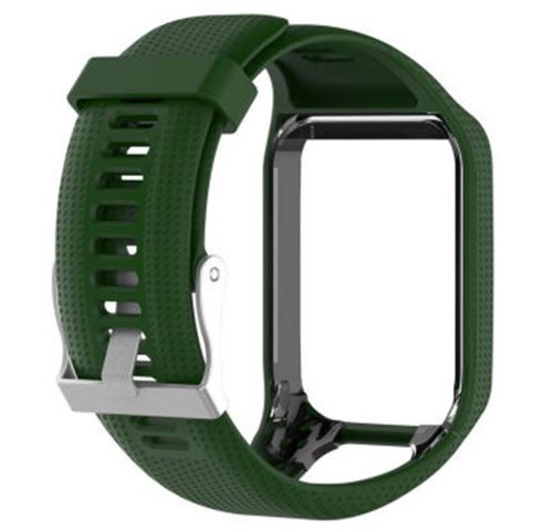 Bracelet en silicone pour TomTom Spark Runner 2/3 Golfer2 - Vert foncé