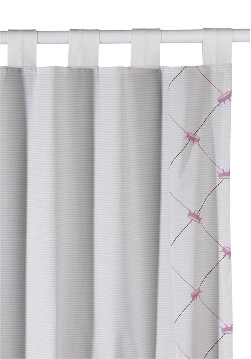 Nicolientje 700370 Rideau à pattes Rose 140 x 235 cm