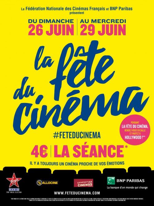 La Fête du Cinéma 2016 AFFICHE CINEMA ORIGINALE