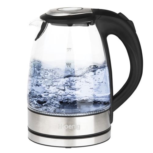 H.koenig bo28 bouilloire electrique transparent 22,5 x 16 x 24 cm