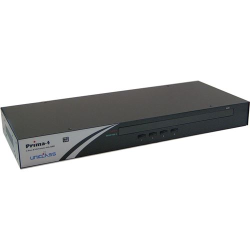 Commutateur KVM au format rack 1U USB PS2 Uniclass Prime VGA 4CPU 1KV