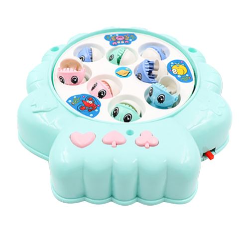 Child Baby Cute Shell Magnetic Intelligence Fishing Tool Automatic Music Toy