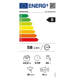 WHIRLPOOL Lave linge Frontal W6W045WBFR