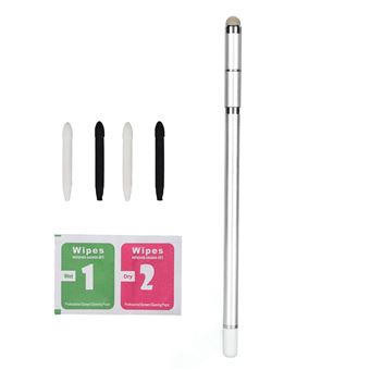 Lot De 4 Stylets Capacitifs – Pointe Fine Et Pointe Fibre, Compatible Tous écrans Tactiles, 2-en-1 - 3