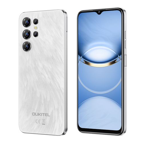 Oukitel C1 Téléphone Portable 6.52, 5150mAh, 16(4+12)Go+128Go, 13MP+5MP,Empreinte digitale/Dual SIM 4G smartphone-199g-blanc