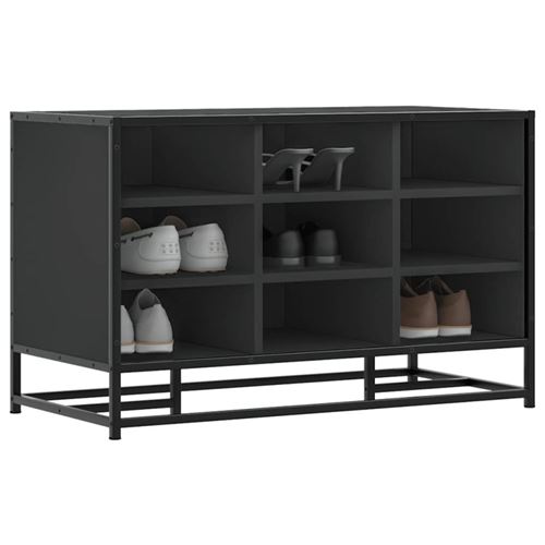 VIDAXL - Banc à chaussures - 84x40x53,5 cm - Noir - Image 3