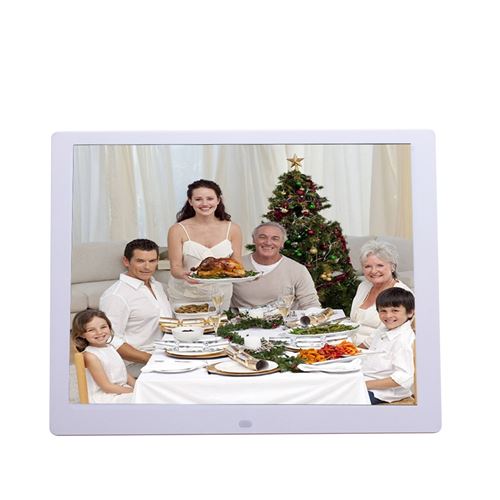 Cadre Photo Num&eacute;rique 14 pouces Ecran LED 4:3 Album Digital Blanc