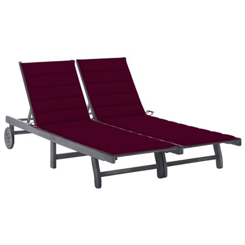 Vidaxl Gris Chaise Longue 2 Places - Image 3