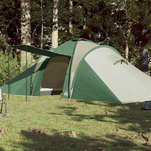 vidaXL Tente familiale à dôme 6 personnes vert imperméable