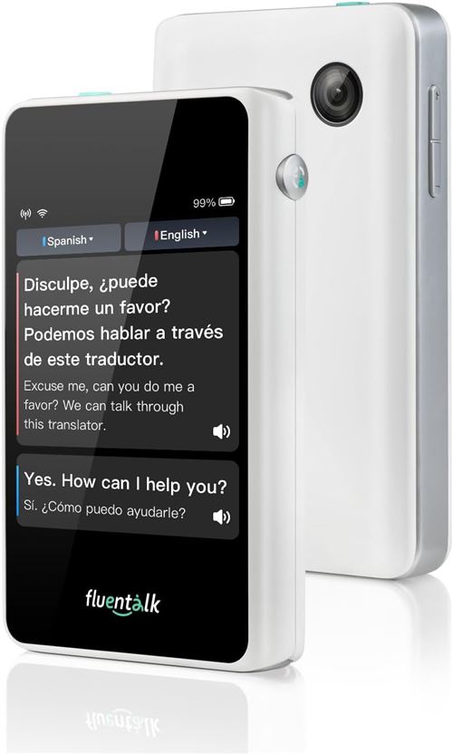 Timekettle Interprète mobile Fluentalk T1 Mini arabe, bulgare, cantonais, catalan, chinois, coréen, tchèque, danois, néerlandais, anglais, finnois, français,